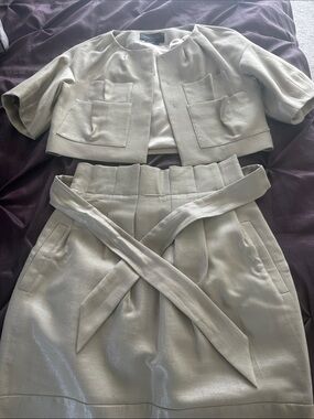 BCBGMaxAzria Olive Green Two-Piece Skirt Set